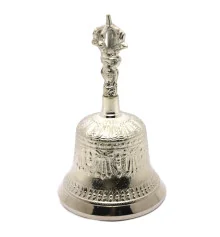 Колокол чакровый бронзовый посеребренный (d-7 h-12.5 см) купить в интернет магазине подарков ПраздникШоп