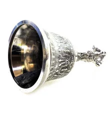 Колокол чакровый бронзовый посеребренный (d-7 h-12.5 см) купить в интернет магазине подарков ПраздникШоп