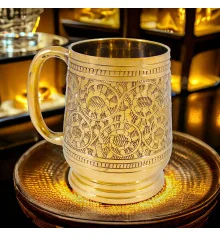 Кружка бронзовая позолоченая 0.5л. (15×14.5×10 см) купить в интернет магазине подарков ПраздникШоп