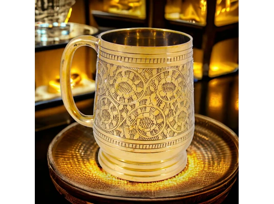 Кружка бронзовая позолоченая 0.5л. (15×14.5×10 см) купить в интернет магазине подарков ПраздникШоп