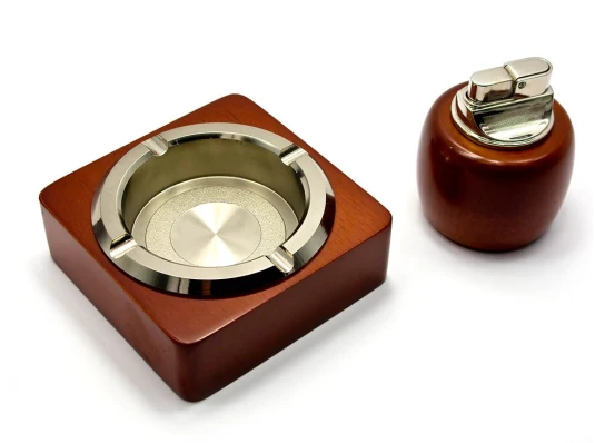 Подарочный набор (Пепепельница с зажигалкой) (22×17×8 см) купить в интернет магазине подарков ПраздникШоп