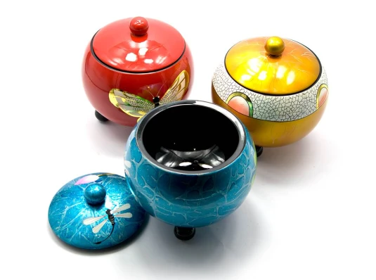 Шкатулка круглая (14×13×13 см) (Вьетнам) купить в интернет магазине подарков ПраздникШоп