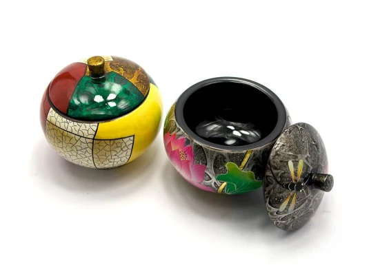 Шкатулка круглая (8.5×10×10 см) (Вьетнам) купить в интернет магазине подарков ПраздникШоп