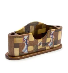 Визитница с подставкой для ручек (14.5×7×4 см) (Вьетнам) купить в интернет магазине подарков ПраздникШоп