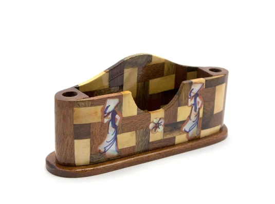 Визитница с подставкой для ручек (14.5×7×4 см) (Вьетнам) купить в интернет магазине подарков ПраздникШоп