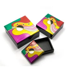 Шкатулки набор 3 шт. (10×10×4 см 13×13×5 см 16×16×6 см) (Вьетнам) купить в интернет магазине подарков ПраздникШоп