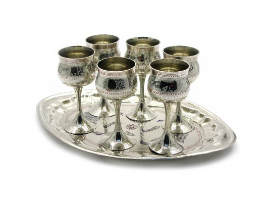 Рюмки бронзовые цветные (h-11 см) (н-р 6 шт./50мл) купить в интернет магазине подарков ПраздникШоп