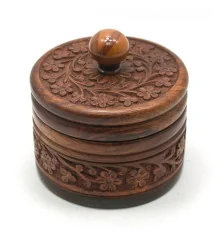 Шкатулка круглая розовое дерево (d-10 купить в интернет магазине подарков ПраздникШоп