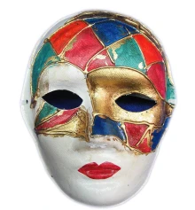 Маска карнавальная Венецианская папье-маше (25 см) C купить в интернет магазине подарков ПраздникШоп