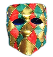 Маска карнавальная Венецианская папье-маше (16.5 см) купить в интернет магазине подарков ПраздникШоп