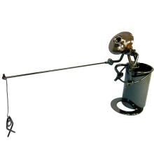 Техно-арт подставка для ручек «Рыбак» металл (20×26×8.5 см) купить в интернет магазине подарков ПраздникШоп