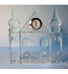 Дворец хрустальный с часами (12.5×12×2) купить в интернет магазине подарков ПраздникШоп
