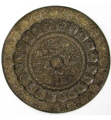 Тарелка бронзовая настенная «Павлины» (d-49 см) купить в интернет магазине подарков ПраздникШоп