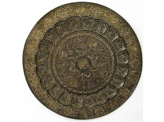 Тарелка бронзовая настенная «Павлины» (d-49 см) купить в интернет магазине подарков ПраздникШоп