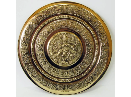 Тарелка настенная бронзовая «Танцующий Шива» (d-31 см) купить в интернет магазине подарков ПраздникШоп