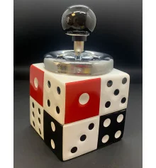 Пепельница с крышкой керамическая «Игральные кости» (15×9×9 см) купить в интернет магазине подарков ПраздникШоп