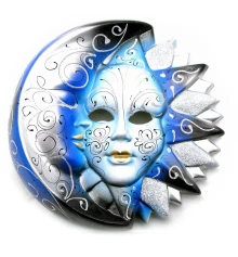 Маска керамическая «Луна и Солнце» (d-22.5 см) купить в интернет магазине подарков ПраздникШоп