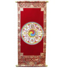 Панно красное «Мандала» (80×30 см) купить в интернет магазине подарков ПраздникШоп