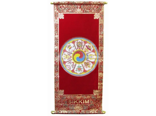 Панно красное «Мандала» (80×30 см) купить в интернет магазине подарков ПраздникШоп