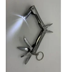 Нож-плоскогубцы с набором инструментов с фонариком (9 в 1) (7 см) купить в интернет магазине подарков ПраздникШоп