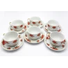Сервиз фарфор (6H-GCA1423) 6 чашек + 6 блюдец «Розы» (150 мл) (h-5.5 см,d-8.5 см, блюдце d-13.5 см)