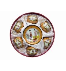 Сервиз круглый фарфор (110 мл) (6SCS1121-A) 6 чашек+ 6 блюдец«Девушки» (h-5.5 см купить в интернет магазине подарков ПраздникШоп