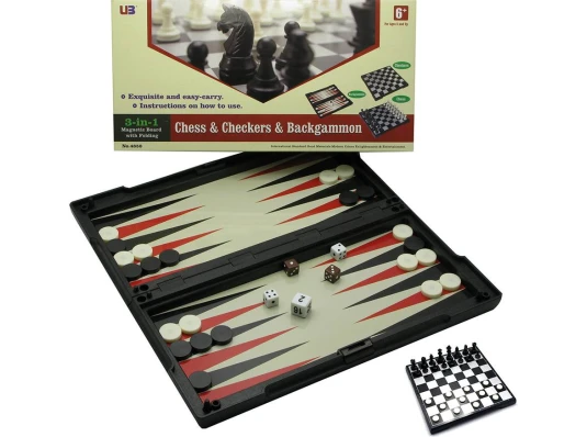 Игровой набор магнитный 3 в1 (Шахматы купить в интернет магазине подарков ПраздникШоп