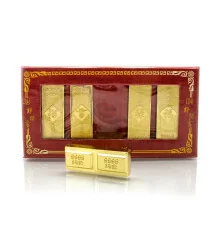 Золотые слитки (5 шт.) (14×7.5×1.5 см) купить в интернет магазине подарков ПраздникШоп
