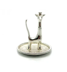 Подставка под кольца «Жираф» (9×9.5×7.5 см)«Серебро» купить в интернет магазине подарков ПраздникШоп