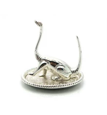 Подставка под кольца «Динозавр» (9×8.5×7.5 см)«Серебро» купить в интернет магазине подарков ПраздникШоп