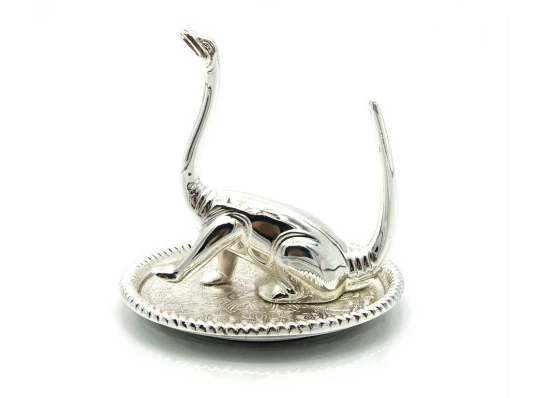 Подставка под кольца «Динозавр» (9×8.5×7.5 см)«Серебро» купить в интернет магазине подарков ПраздникШоп