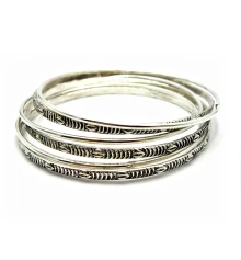 Браслеты «Серебро» (н-р 6 шт.) (d-7 см) купить в интернет магазине подарков ПраздникШоп