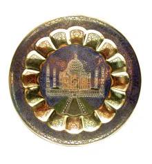 Тарелка бронзовая настенная «Тадж-Махал» (33 см) купить в интернет магазине подарков ПраздникШоп