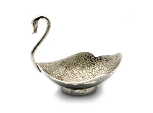 Менажница «Лебедь» хром (17×14.5×10.3 см) купить в интернет магазине подарков ПраздникШоп