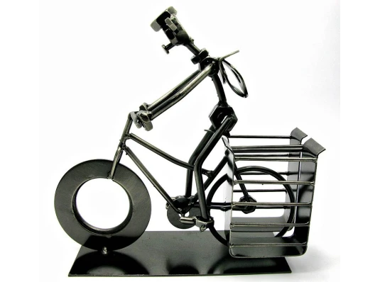 Техно-арт подставка под ручки «Велосипедист» металл (19×21×7.5 см) купить в интернет магазине подарков ПраздникШоп