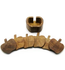 Подстаканник розовое дерево «Яблоко» (11×11×5 см) купить в интернет магазине подарков ПраздникШоп