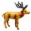 Олень кожа (34×34×9 см) (12") купить в интернет магазине подарков ПраздникШоп