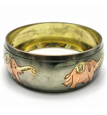 Браслет медный «Слоны» (d внутренний 6.8 см купить в интернет магазине подарков ПраздникШоп