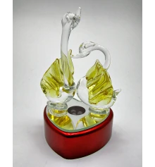 Лебеди хрустальные с подсветкой (10.5×6×6.5 см) купить в интернет магазине подарков ПраздникШоп