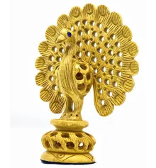 Павлин деревянный резной (10 см) купить в интернет магазине подарков ПраздникШоп