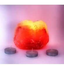 Подсвечник соляной 0.8кг (Natural)(S-005) (12 шт. ящ.) (Гималайская соль) купить в интернет магазине подарков ПраздникШоп