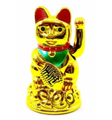 Кошка Манэки-нэко машущая лапой (батарейки в комплект не входят) (11.5×7×7 см) купить в интернет магазине подарков ПраздникШоп