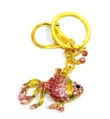 Брелок со стразами «Золотая рыбка» купить в интернет магазине подарков ПраздникШоп