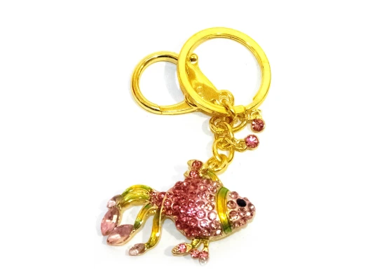 Брелок со стразами «Золотая рыбка» купить в интернет магазине подарков ПраздникШоп