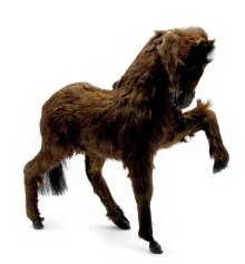 Конь винтажный мех натуральный (12") купить в интернет магазине подарков ПраздникШоп