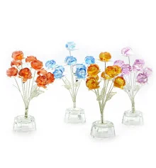 Цветы розы (9 шт.) хрусталь (7×7×15 см) (8387) купить в интернет магазине подарков ПраздникШоп