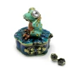 Шкатулка металева з емаллю «Жаба» (7.5×6.5×5 см)