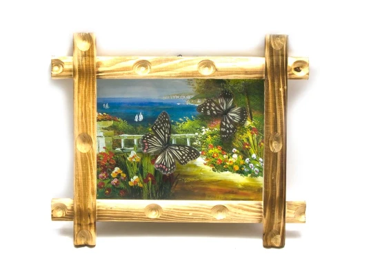 Бабочки в рамке на фоне (2 шт.) (20×30×3) купить в интернет магазине подарков ПраздникШоп