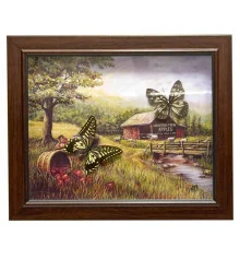 Бабочки в рамке на фоне (2 шт.) (28×23×2.5 см) купить в интернет магазине подарков ПраздникШоп