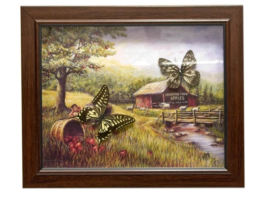 Бабочки в рамке на фоне (2 шт.) (28×23×2.5 см) купить в интернет магазине подарков ПраздникШоп